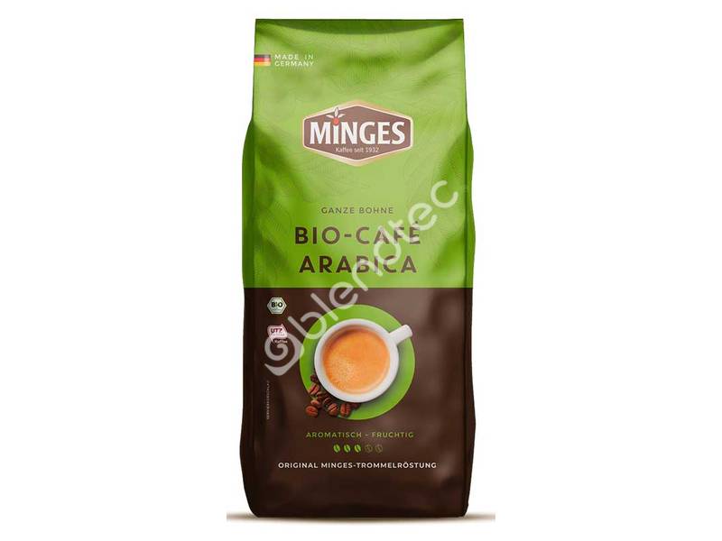 Кава натуральна смажена в зернах MINGES BIO-Cafe Arabica 100% Арабіка 500 г