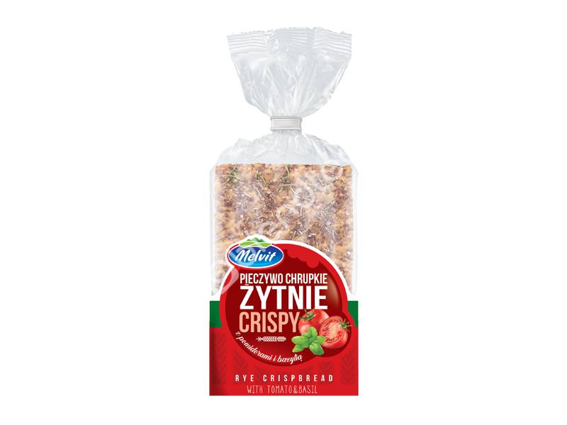 Хрустящие ржаные хлебцы Cripsy. Помидор-Базилик (130 г.)